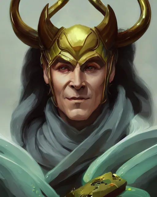 Image similar to Loki by pete mohrbacher and artgerm and wlop, digital art, highly detailed, intricate, fantasy, mystical, sharp focus, Trending on Artstation HQ, deviantart, unreal engine 5, 4K UHD image