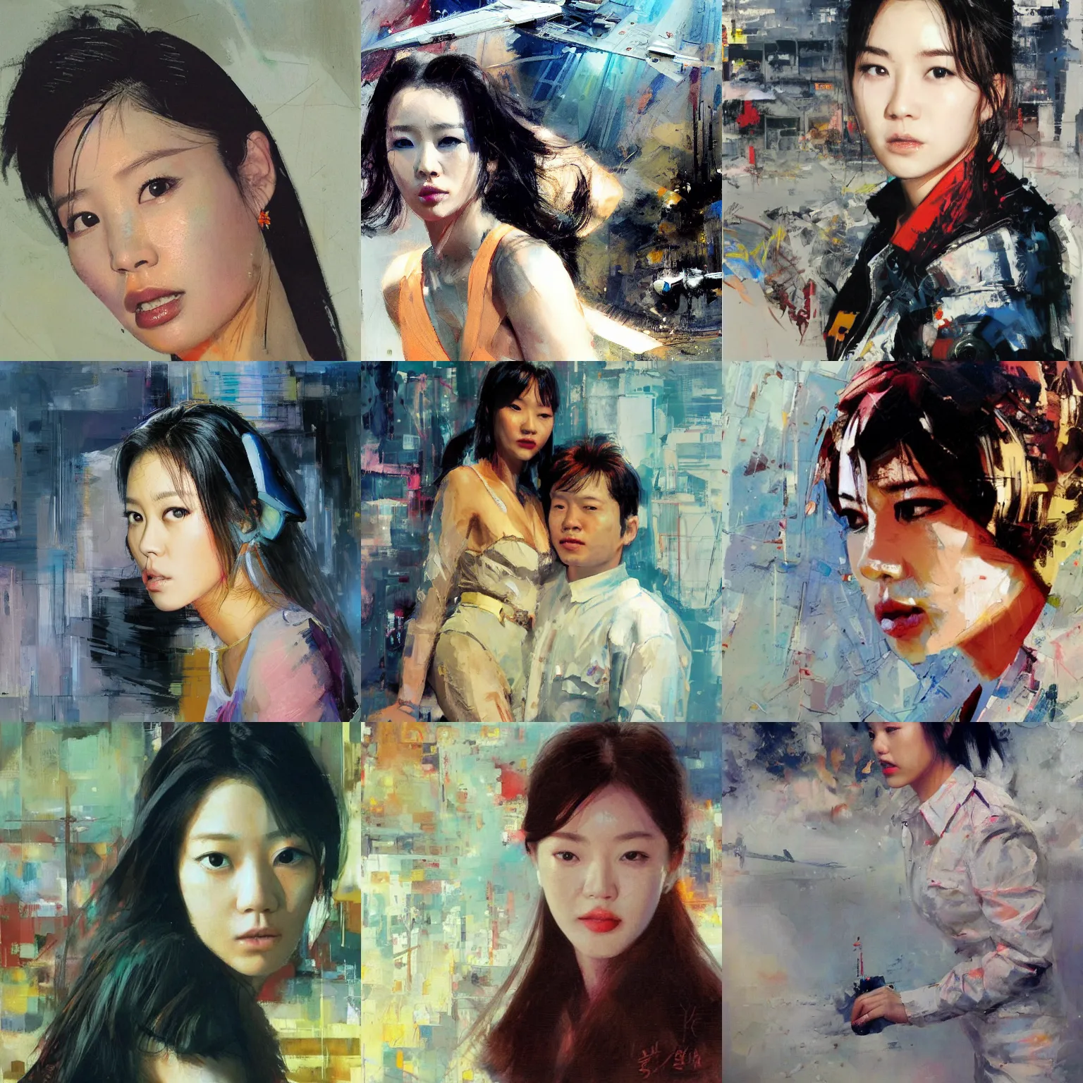 Prompt: lee jin - eun by john berkey, rule of thirds, seductive look, beautiful, in intergalactic hq