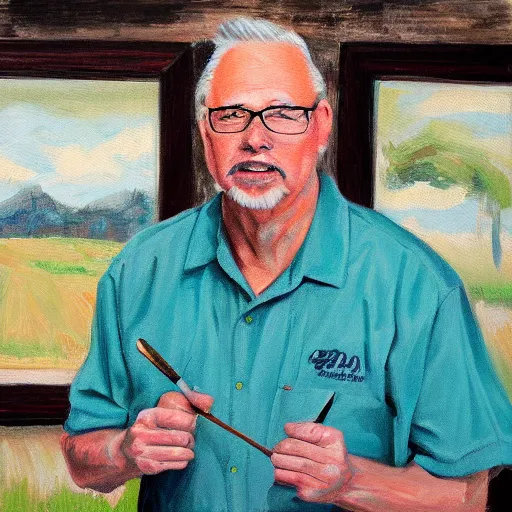 Image similar to painting of jim allsup