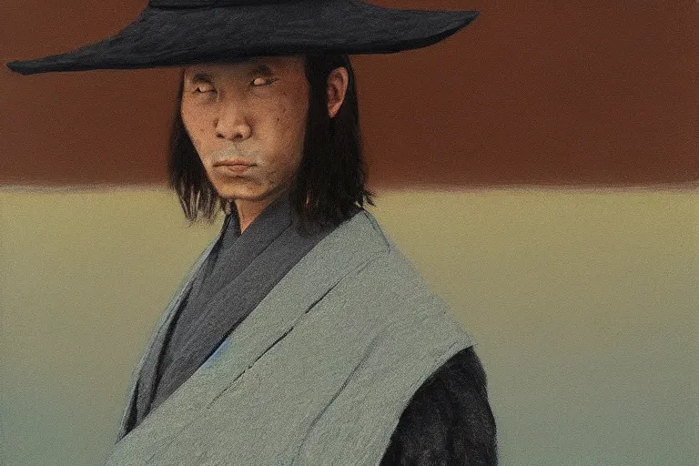 Image similar to samurai in raven - shaped hat artwork by tim eitel