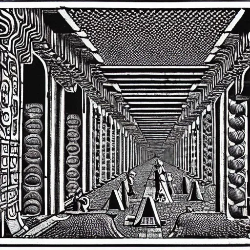 Image similar to endless persepolis by escher