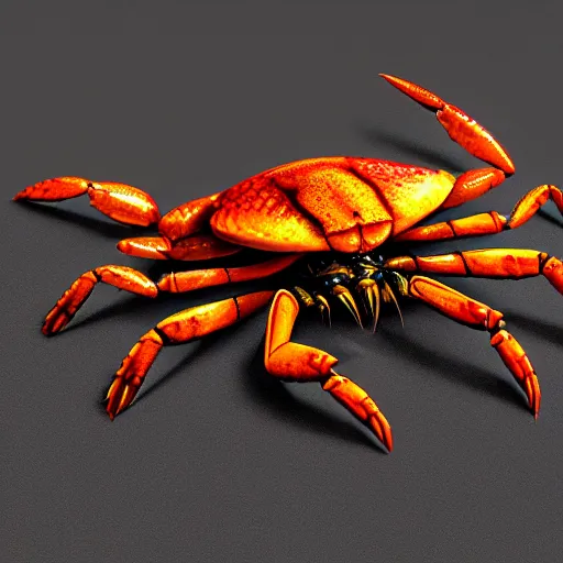 Prompt: crab locust, realistic, detailed, sharp, jambalaya, artstation, 3 d render