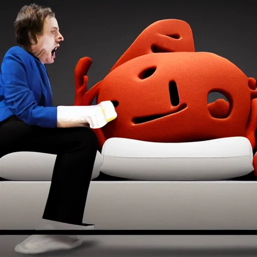 Prompt: a couch who eats people