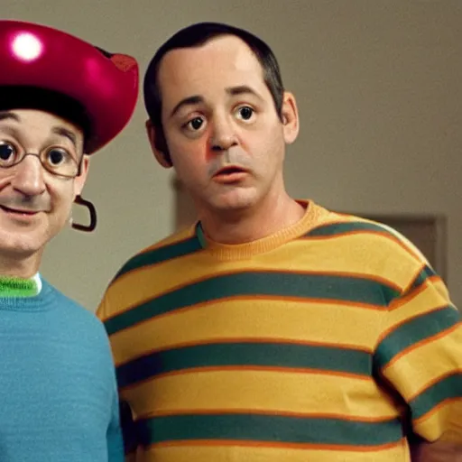 Image similar to a still of bill murray as steve from blues clues