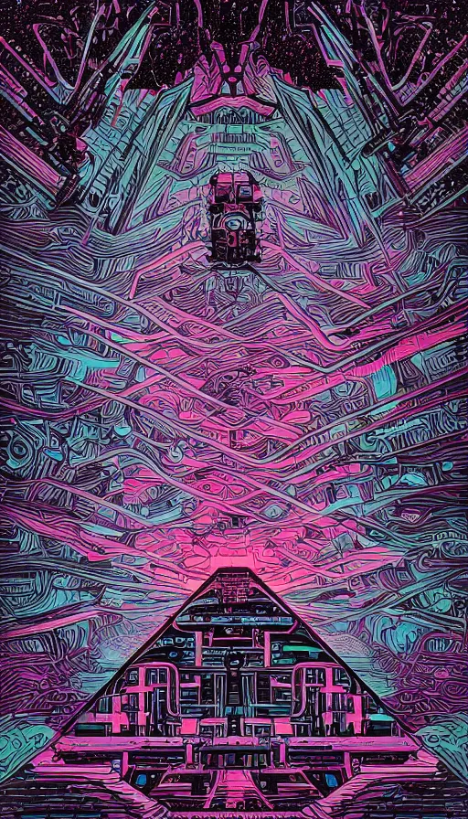 Image similar to techno artwork, by dan mumford,