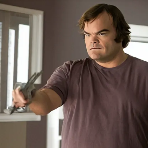 Image similar to jack black as dexter morgan, tv still