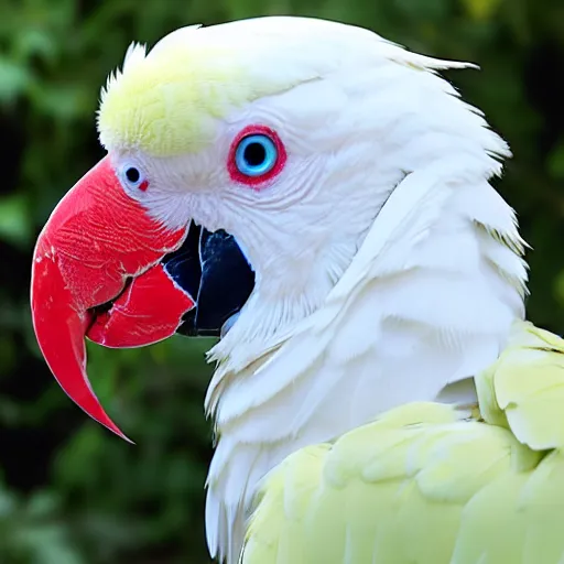 Image similar to albino macaw parrot