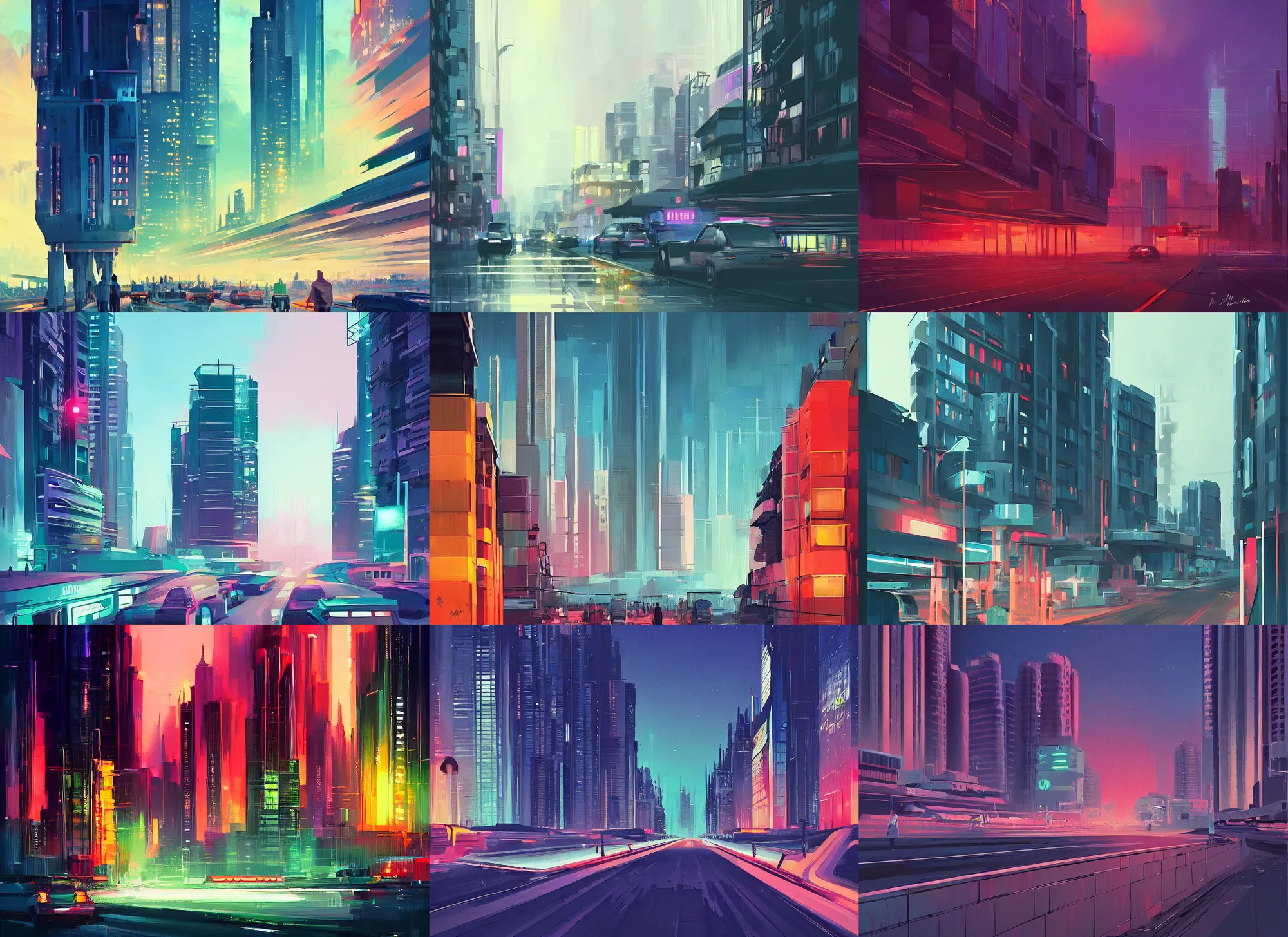 Prompt: A professional digital painting of a far future Streamline Moderne city, by Alena Aenami, trending on Artstation, oppressive atmosphere