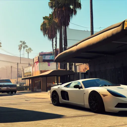 Image similar to gta 6 art, ps 5, unreal engine, octane render, high detail