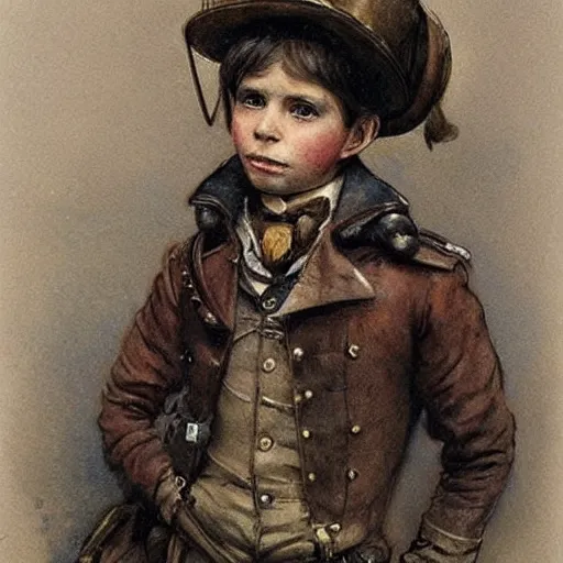 Prompt: (((((portrait of boy dressed as steampunk explorer . muted colors.))))) by Jean-Baptiste Monge !!!!!!!!!!!!!!!!!!!!!!!!!!!