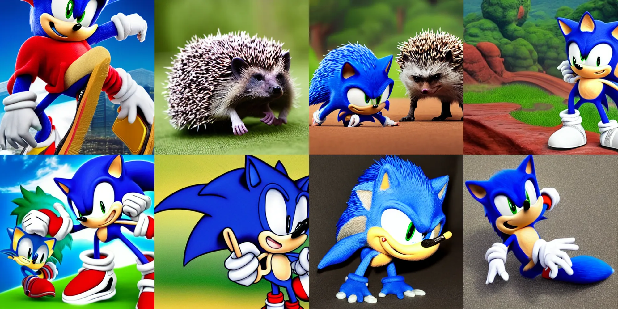 Prompt: sonic the hedgehogs stinky feet