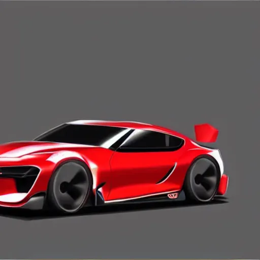 Image similar to concept for an american muscle car inspired by a toyota supra