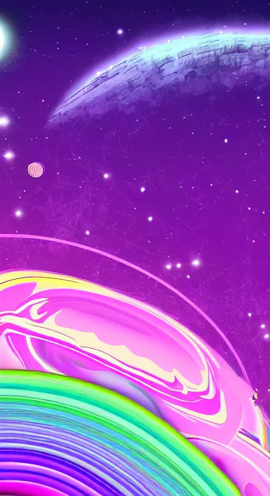 Image similar to purple planet app background artwork, digital art, award winning