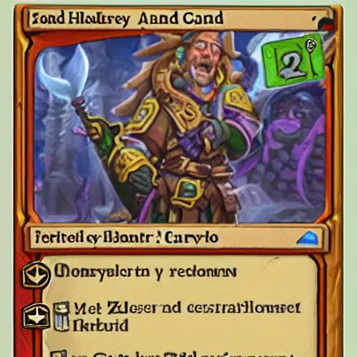 Image similar to Zelenski on Hearthstone card