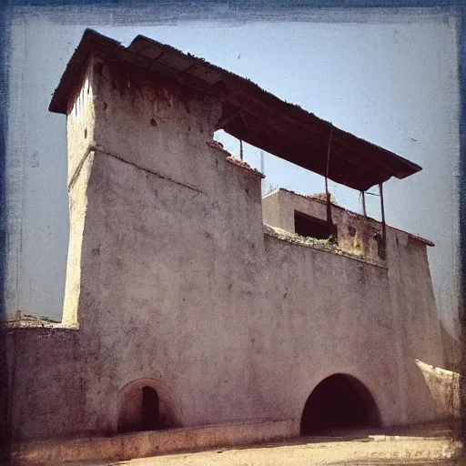 Image similar to “a matte panting of a old fort”