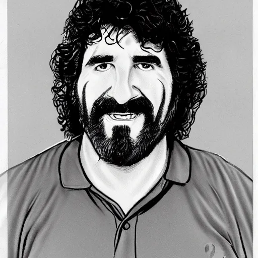 Prompt: Mick Foley drawn by Walt Disney