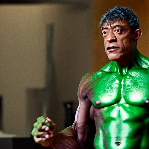 Image similar to Giancarlo Esposito as the Hulk