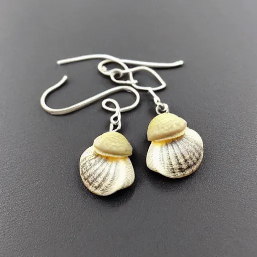 Prompt: olive snail shell jewlery