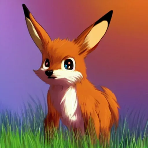 I got bored and made a pre evolution to eevee called Evou, I based it off a  fennec fox and a pomeranian : r/pokemon