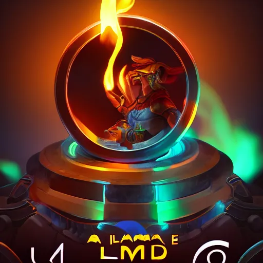 Image similar to a flame epic legends game icon stylized digital illustration radiating a glowing aura global illumination ray tracing hdr fanart arstation by ian pesty and katarzyna da bek - chmiel