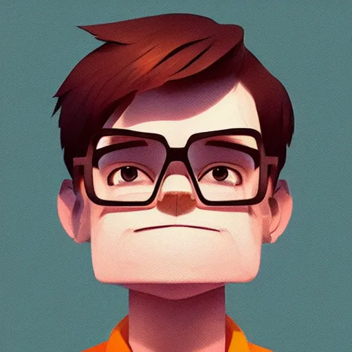 Image similar to face icon stylized minimalist dexter's laboratory, loftis, cory behance hd by jesper ejsing, by rhads, makoto shinkai and lois van baarle, ilya kuvshinov, rossdraws global illumination