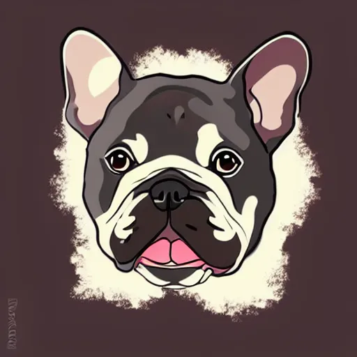 Prompt: french bulldog in japanese artstyle