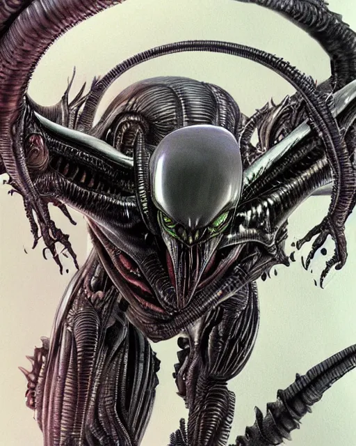 Prompt: alien xenomorph by Yoshitaka Amano