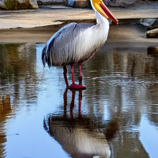 Prompt: Buff Buddhist Pelican