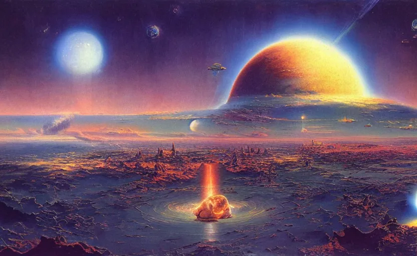 Prompt: the emergence of the expanding worlds by bruce pennington