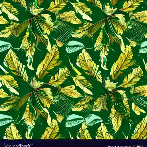 seamless pattern of amazon forest leafs, rich colors, | Stable ...