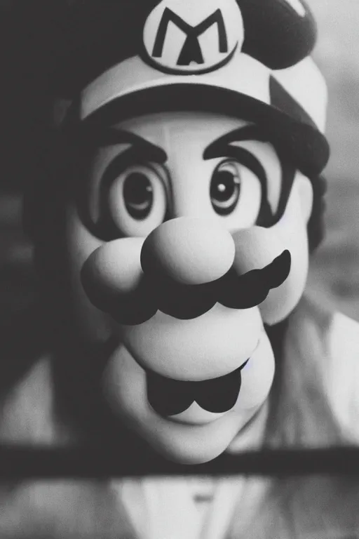 Prompt: 35mm photo of Mario