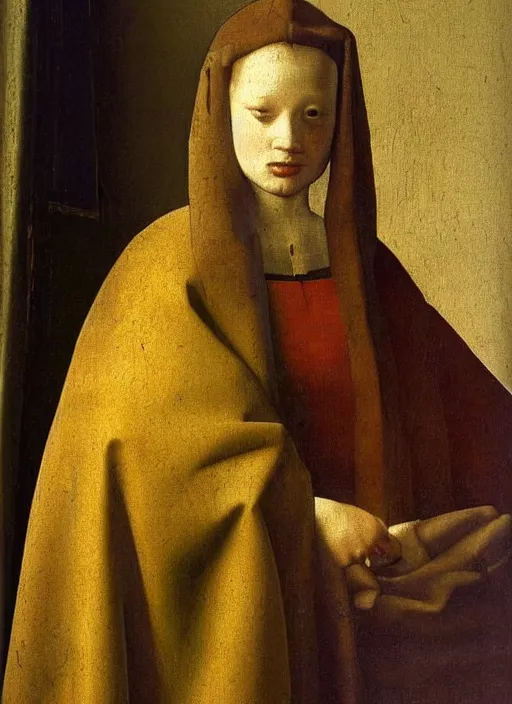 Image similar to paints, brushes, drawings, medieval painting by jan van eyck, johannes vermeer, florence