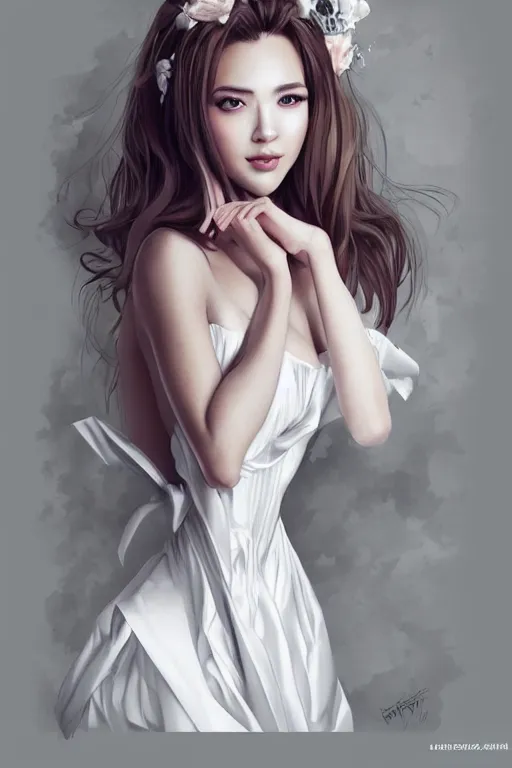 Prompt: Elegant Dress portrait by Artgerm and WLOP