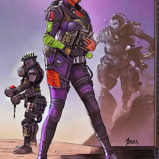 Image similar to Selena. Apex legends. Concept art by James Gurney and Mœbius.