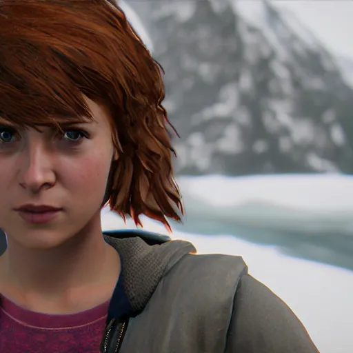 Prompt: jessie buckley in life is strange, highly detailed, high quality, hd, 4 k, 8 k, canon 3 0 0 mm, professional photographer, 4 0 mp, lifelike, top - rated, award winning