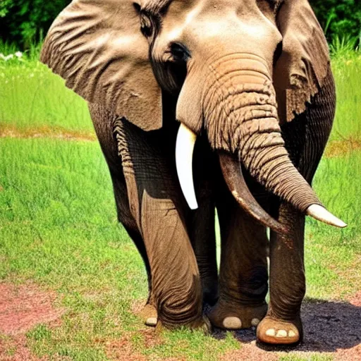 Image similar to an elephant wearing a tutu