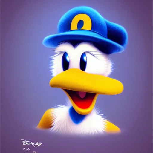 Image similar to cutie fluffy creature donald duck, digital art, 3 d, octave render, masterpiece, mega detailed, pixar, disney, vivid illustration, cartoon, fantasy, by george stubbs, artgerm, in the style of ghibli kazuo oga, pastel fur