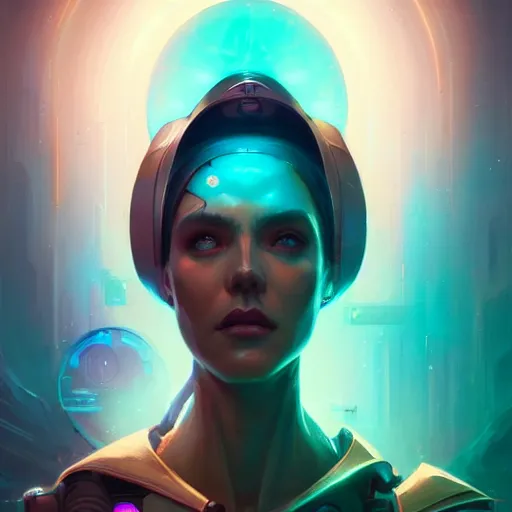 Image similar to a portrait of a beautiful cybernetic soothsayer, cyberpunk concept art by pete mohrbacher and wlop and artgerm and josan gonzales, digital art, highly detailed, intricate, sci-fi, sharp focus, Trending on Artstation HQ, deviantart, unreal engine 5, 4K UHD image