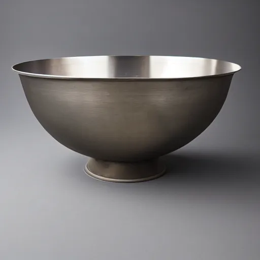 Prompt: large metal bowl with handles