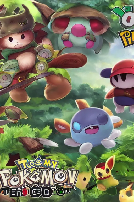 Image similar to teemo, a pokemon trading card of teemo, highly detailed pokemon trading card screenshot