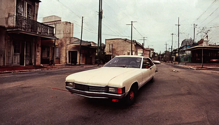 Image similar to 7 0 s film still from a horror movie about dead bodies in new orleans, kodachrome, cinecolor, cinestill, film grain, film texture, retro, cinematic, high resolution, photorealism,