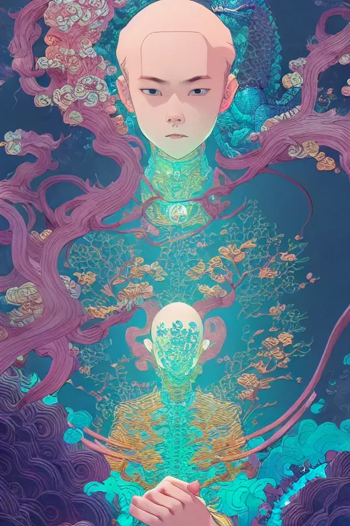 Image similar to a beautiful hyperdetailed character design 4 k wallpaper illustration of cyan dragon victo ngai, from china, style of studio ghibli, makoto shinkai, raphael lacoste, louis comfort tiffany, denoise, deblurring, artgerm, xision, james jean, ross tran, chinese style