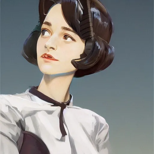 Image similar to a highly detailed epic cinematic concept art CG render digital painting artwork: Rei Ayanami as a 1950s boy played by Alicia Vikander. By Greg Rutkowski, Ilya Kuvshinov, WLOP, Stanley Artgerm Lau, Ruan Jia and Fenghua Zhong, trending on ArtStation, subtle muted cinematic colors, made in Maya, Blender and Photoshop, octane render, excellent composition, cinematic atmosphere, dynamic dramatic cinematic lighting, precise correct anatomy, aesthetic, very inspirational, arthouse