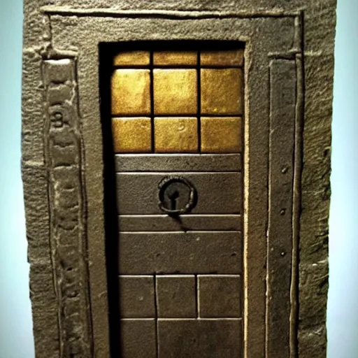 Image similar to secret door in a dungeon, d & d, photo