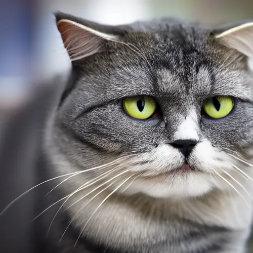 Prompt: portrait photo of scottish fold cat wearing as captain america, blue tabby fur, highly detailed, high resolution, cosplay photo, stunning, bokeh soft, trending on instagram, by professional photographer, soldier clothing, shot with a canon