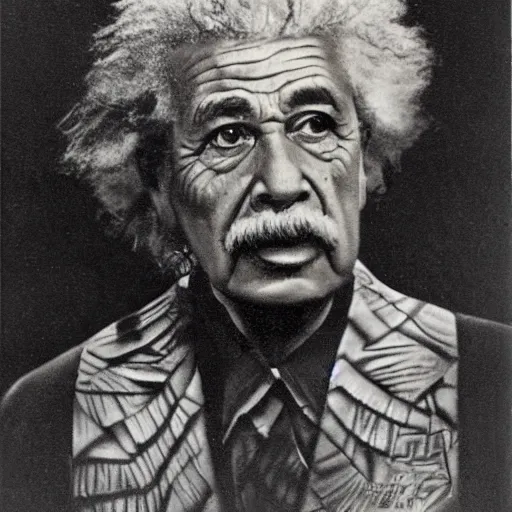 Image similar to maori moko einstein portrait 1 9 4 3