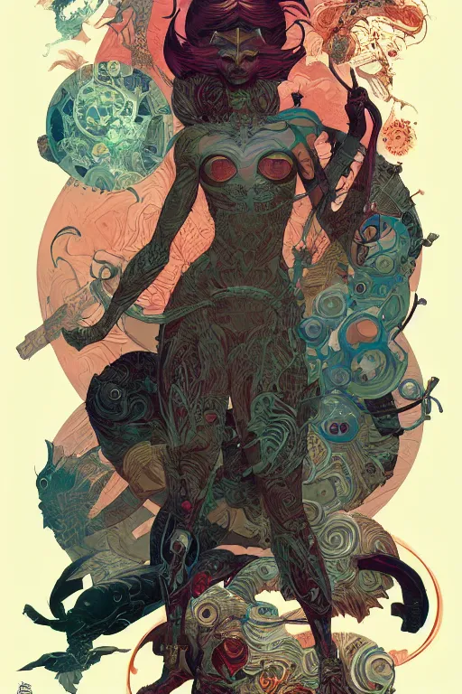 Prompt: full body tattoo design by kilian eng and victo ngai and james jean and peter mohrbacher and craig mullins