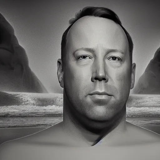 Prompt: hyperrealistic mixed media image of alex jones from info wars posing on a beach wearing a tutu, stunning 3 d render inspired art by istvan sandorfi and greg rutkowski, perfect facial symmetry, realistic, highly detailed attributes and atmosphere, dim volumetric cinematic lighting, 8 k octane extremely hyper - detailed render, post - processing, masterpiece,