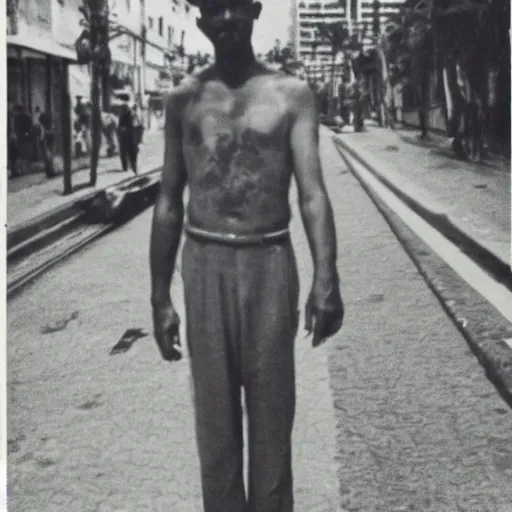 Image similar to vintage photo of a man in rio de janeiro