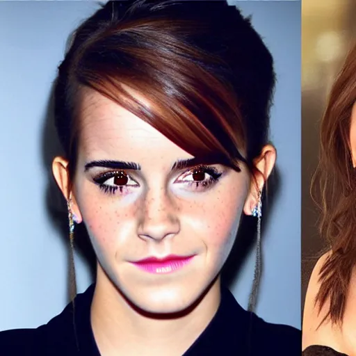 Image similar to emma watson mixed with kim kardashian